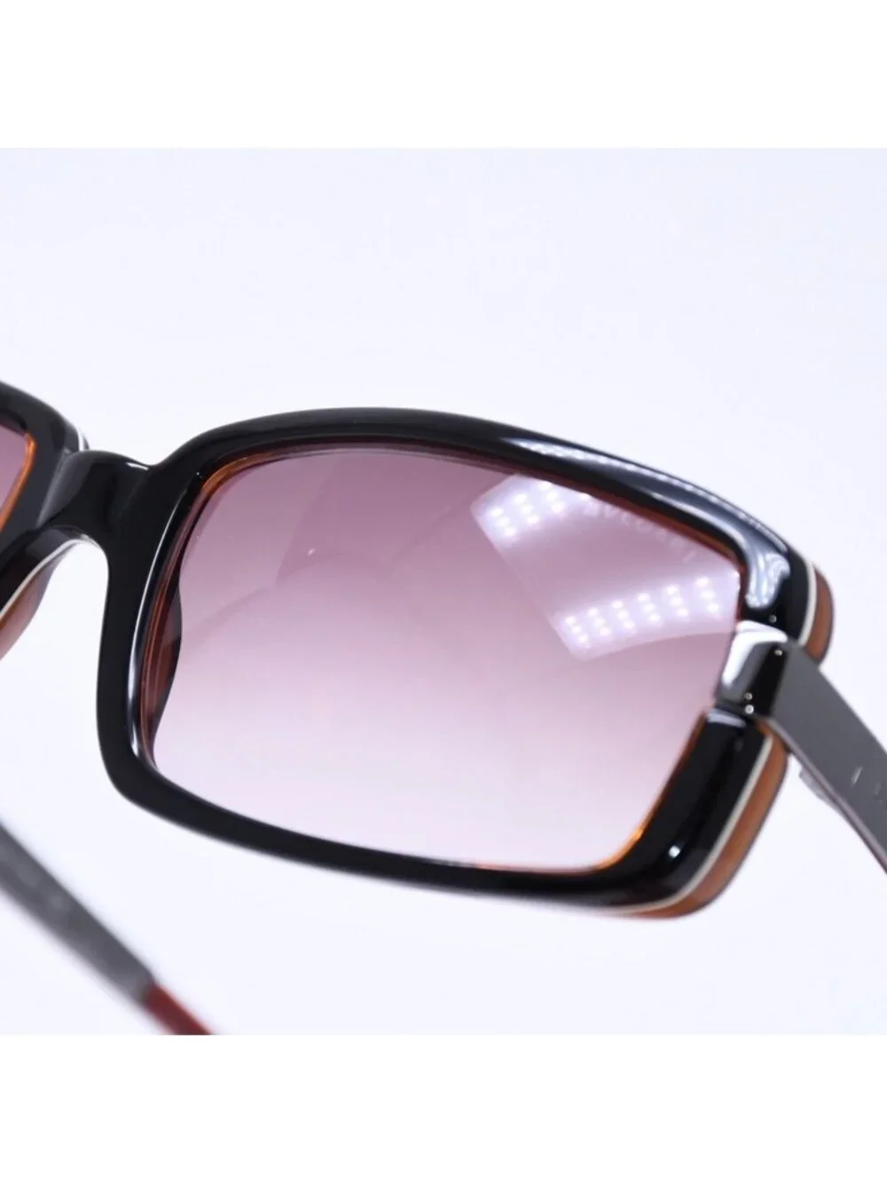 Bvlgari Sunglasses Eyewear Brown Black Silver